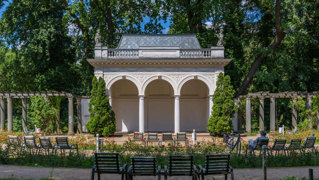 Rosengarten im Park von Pankow Bürgerpark